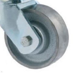Rueda giratoria y fija de hierro. Ref. 350 /351. Serie Taller FE