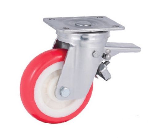 Rueda giratoria y fija inoxidable, Ref. 288/289. Serie Inox Pesante