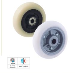 Rueda goma , nylón y poliuretano. Ref. 170. Serie Olimpia.