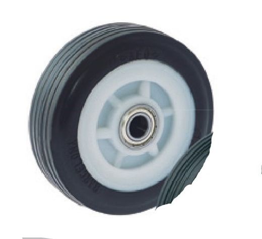 Rueda goma , nylón y poliuretano. Ref. 170. Serie Olimpia.