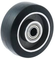 Rueda suelta de goma negra Ref. 14/GNK. Serie elastic.