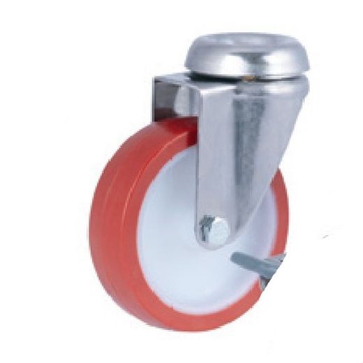 Ruedas con platina giratoria ó taladro liso, Ref. 236/238. Serie Inox