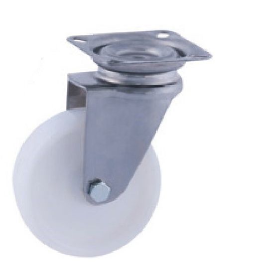 Ruedas con platina giratoria ó taladro liso, Ref. 236/238. Serie Inox