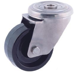 Ruedas giratoria y fija en acero inoxidable para alta y baja temperatura. Ref. 284/285/286. Serie inox AT-FV