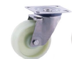 Ruedas giratoria y fija en acero inoxidable para alta y baja temperatura. Ref. 284/285/286. Serie inox AT-FV