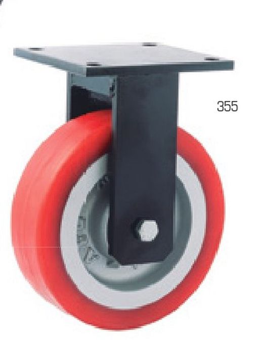 Ruedas giratorias y fijas Acero-S355- soldado. Ref. 354/355. Serie Tritón
