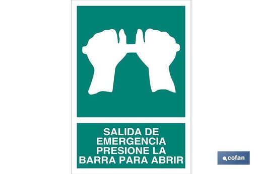 Salida De Emergencia Presione La Barra Para Abrir. Referencia EV03LU...