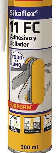 Sellador poliuretano SIKA Sikaflex-11FC+ blanco, gris y negro, 300ml Indicado para rellenar juntas