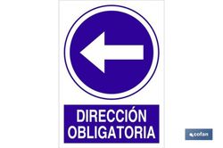 Dirección Obligatoria Señal Adhesiva