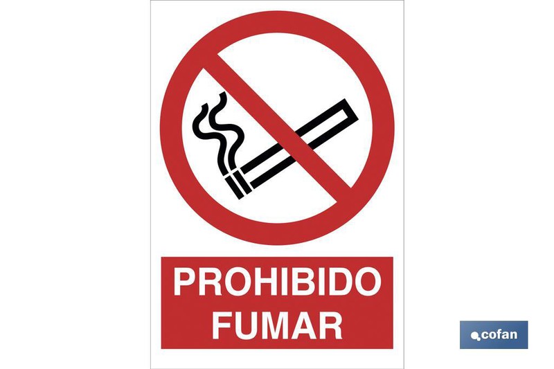 Prohibido Fumar Señal Adhesivo . — Ferretería Miranda