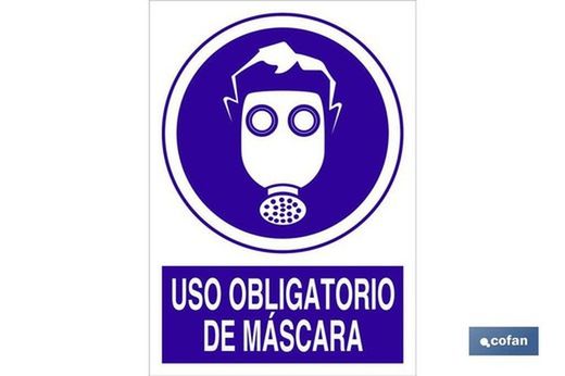 Uso Obligatorio De Máscara Señal Adhesivo