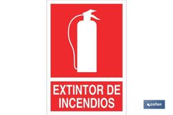 Extintor De Incendios Señal Adhesivo, Referencia SO03AD