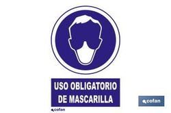 Uso Obligatorio De Mascarilla Señal Adhesivo