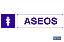 Aseos Señora, Señal informativa Glasspack Adhesiva