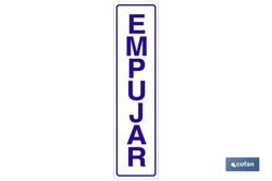 Empujar Señal Glasspack Adhesiva