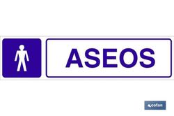 Aseos Caballero Señal informativa Glasspack Adhesiva