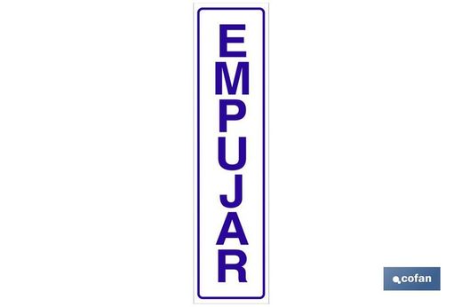 Empujar Señal Glasspack Adhesiva