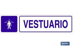 Vestuario Masculino, Señal informativa Glasspack Adhesiva