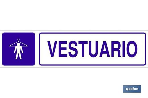 Vestuario Masculino, Señal informativa Glasspack Adhesiva