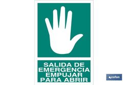 Salida De Emergencia Empujar Para Abrir