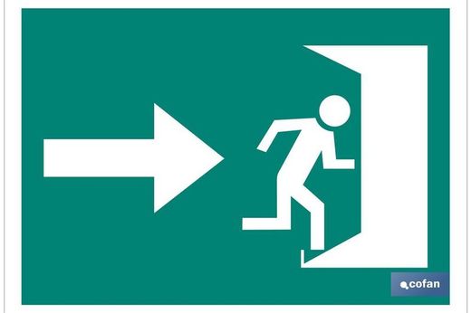 Salida Emergencia "Derecha". Referencia EV12LU........