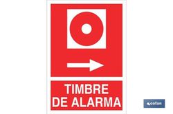 Señal luminiscente de socorro Timbre de alarma. Tamaño a elegir, Referencia SO20LU