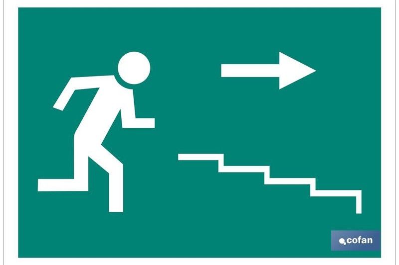 Salida Escalera Derecha "Bajada". Refencia  EV06LU ....... 148 X 210 Mm