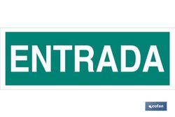 Señal De Evacuación Luminiscente De Entrada De 400x100 Milimetros. Referencia EV76LU400100