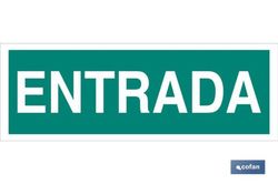 Señal De Evacuación Luminiscente De Entrada De 400x100 Milimetros. Referencia EV76LU400100