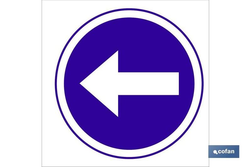 Obligatorio Izquierda  Señal Poliestireno