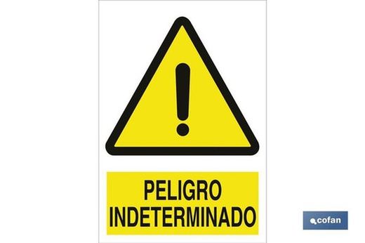 Peligro Indeterminado Señal Poliestireno