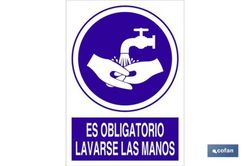 Es Obligatorio Lavarse Las Manos Señal Poliestireno