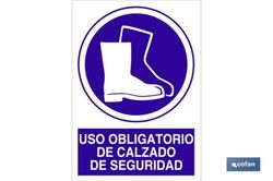 Uso Obligatorio De Calzado De Seguridad Señal Poliestireno