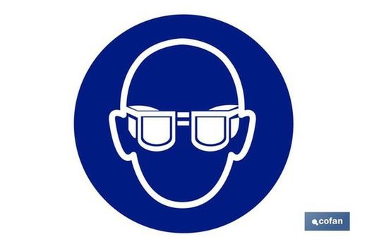 Obligatorio Uso De Gafas Señal Poliestireno