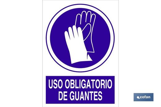 Uso Obligatorio De Guantes Señal Poliestireno