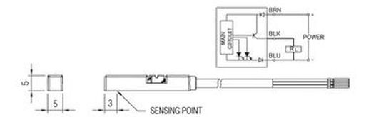 Sensor Magnetico Ef.Hall Pnp 10-28v 2 Metros, Referencia DT02P2M
