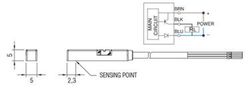 Sensor Magnetico Ef.Hall Pnp 10-28v Dc 2 Metros, Refrencia DTEX03P2M