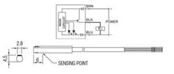 Sensor Magnetico E.Hall Pnp 10-28v Dc 2 metros, Referencia DC02P2M