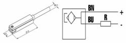 Sensor Magnetico Reed 3-130 V. 2,5 Metros, Referencia DSL1C225