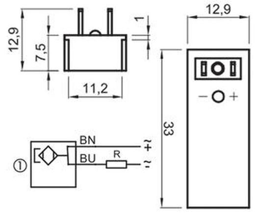 Sensor Magnetico Reed 3-250 V. 2 Metros, Referencia DSN0R2F20