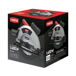 Sierra circular RATIO R-SR1400 Incluye llave y adaptador de extractor de polvo. Ref.7994X485