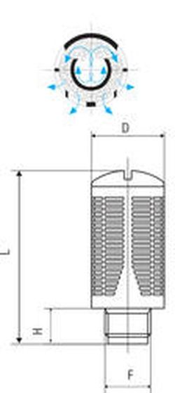 Silenciador Plastico Rilsan, Referencia SPL