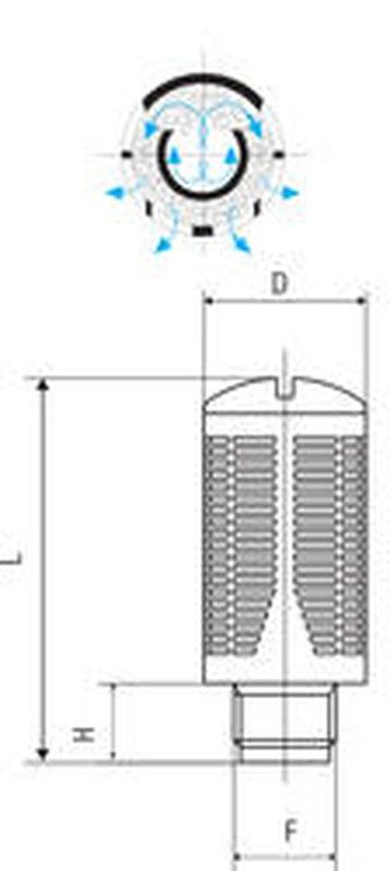 Silenciador Plastico Rilsan, Referencia SPL