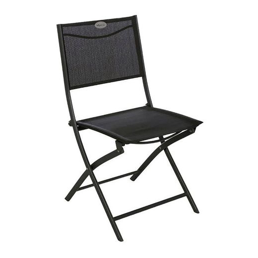 Silla metálica plegable serie Modula Antracita Estructura tratada con epoxi antioxidante y contra la decoloración. Ref. 8704N409