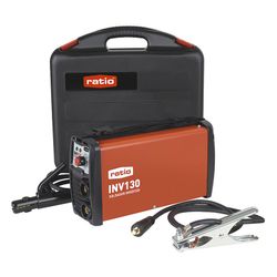 Soldador de arco RATIO Inverter INV-130 A Compacto, ligero, resistente y de bajo consumo eléctrico. Ref. 618XIN130