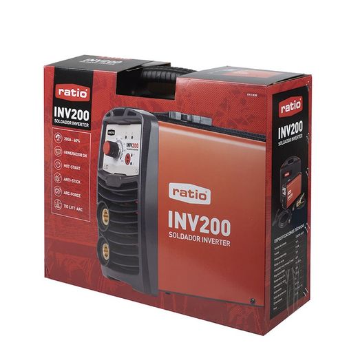 Soldador de arco RATIO Inverter INV-200 A Resistente y de gran rendimiento. Ref. 618XIN200