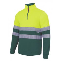 Sudadera Bicolor Con Cremallera Alta Visibilidad Ref. 305701