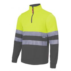 Sudadera Bicolor Con Cremallera Alta Visibilidad Ref. 305701