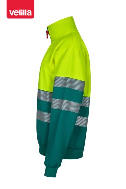 Sudadera bicolor con media cremallera cinta segmentada. Referencia 305703