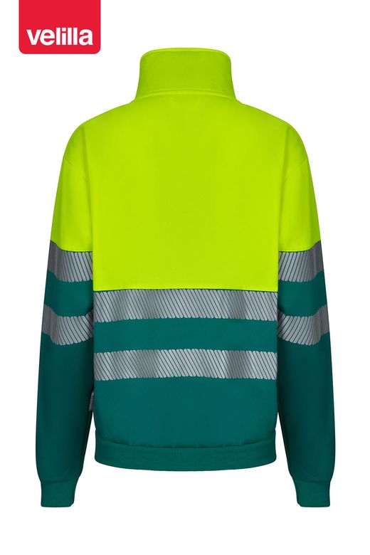 Sudadera bicolor con media cremallera cinta segmentada. Referencia 305703